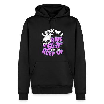 pferderennen pferd reiten pferde reiter geschenk g - Männer Premium Bio Hoodie - Schwarz - Vorne - Nico (187cm)