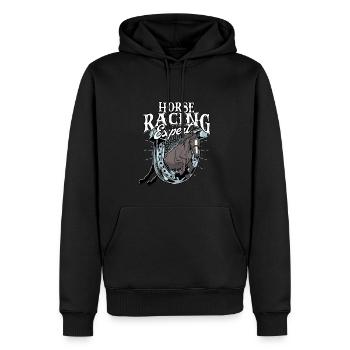 courses de chevaux balade à cheval chevaux cavalier cadeau g - Sweat à capuche Premium bio Homme - noir - Devant - Nico (187cm)