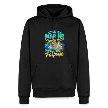 biologie marine biologiste marin biologie marine biologiste - Sweat à capuche Premium bio Homme - noir - Devant - Nico (187cm)