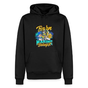biologie marine biologiste marin biologie marine biologiste - Sweat à capuche Premium bio Homme - noir - Devant - Nico (187cm)