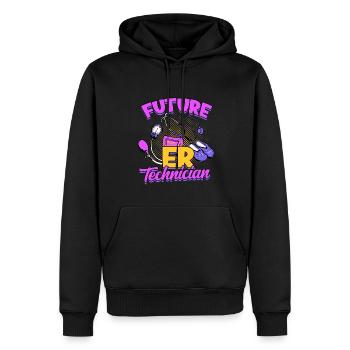 Emergency Department Nurse Hospital Hospitals - Men’s Premium Organic Hoodie - black - Front - Nico (187cm)