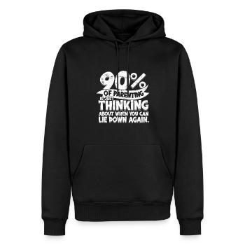 eltern geschenk mutter geschenkidee vater familie - Männer Premium Bio Hoodie - Schwarz - Vorne - Nico (187cm)