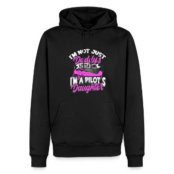 pilot flugzeug fliegen tochter geschenkidee gesche - Männer Premium Bio Hoodie - Schwarz - Vorne - Nico (187cm)