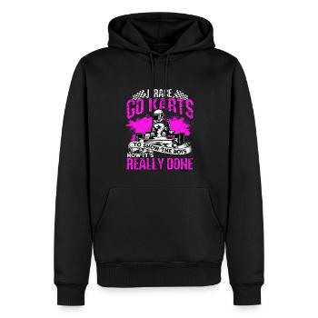 Kart conduite de kart pilotes de course Pilotes de course - Sweat à capuche Premium bio Homme - noir - Devant - Nico (187cm)
