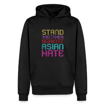 asiatisch ameriStehen Sie Gemeinsam Gegen Hass Geg - Männer Premium Bio Hoodie - Schwarz - Vorne - Nico (187cm)