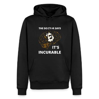 Bitcoin BTC Crypto Blockchain Coin Exchange Coin - Men’s Premium Organic Hoodie - black - Front - Nico (187cm)