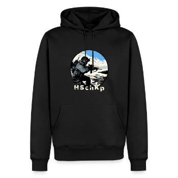 Protection du territoire HSchKp Alpes Montagnes - Sweat à capuche Premium bio Homme - noir - Devant - Nico (187cm)