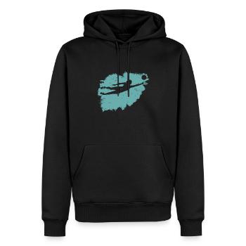 Volleyball Beach Grunge Vintage - Men’s Premium Organic Hoodie - black - Front - Nico (187cm)