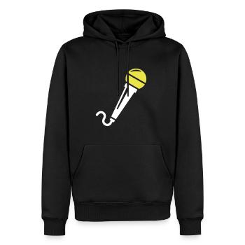 Mikrofon - Männer Premium Bio Hoodie - Schwarz - Vorne - Nico (187cm)