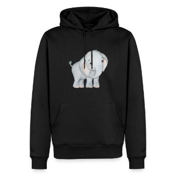Elefanten Familie Mama Baby T-Shirt - Männer Premium Bio Hoodie - Schwarz - Vorne - Nico (187cm)