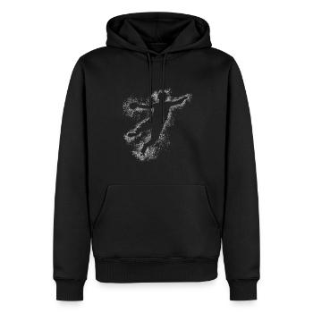 Handball, handballer, Beachhandball,Graffiti - Männer Premium Bio Hoodie - Schwarz - Vorne - Nico (187cm)