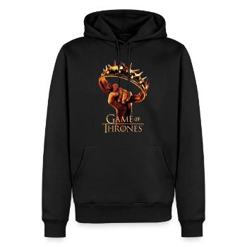 Game Of Thrones Logo - Men’s Premium Organic Hoodie - black - Front - Nico (187cm)