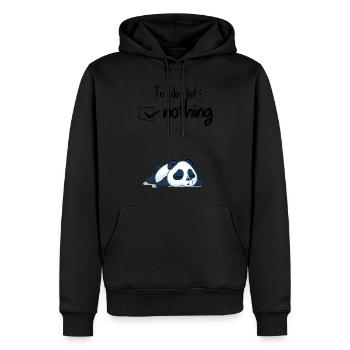 Die Liste der Dinge, die zu tun sind: nichts. Schlafender Panda - Männer Premium Bio Hoodie - Schwarz - Vorne - Nico (187cm)