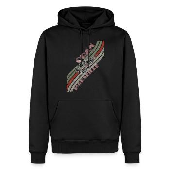 Oran Marseille - Sweat à capuche Premium bio Homme - noir - Devant - Nico (187cm)