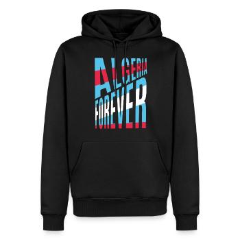 Algeria forever - Men’s Premium Organic Hoodie - black - Front - Nico (187cm)