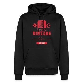 Vintage Algeria 1962 - Men’s Premium Organic Hoodie - black - Front - Nico (187cm)