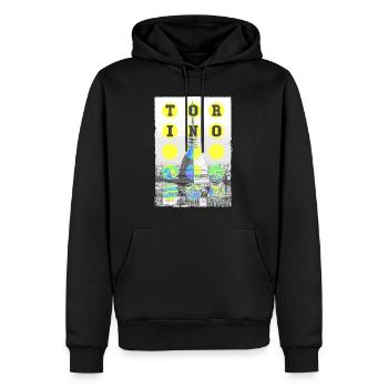 Turin Turin Turin Italie Ville Skyline Vacances Amour - Sweat à capuche Premium bio Homme - noir - Devant - Nico (187cm)