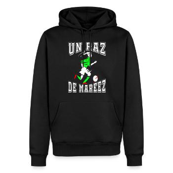 Eine Flutwelle oder Raz de Mareez Mahrez - Männer Premium Bio Hoodie - Schwarz - Vorne - Nico (187cm)