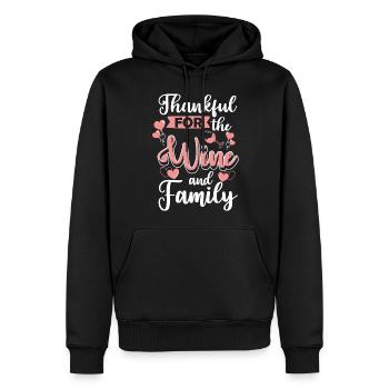 Réunion de famille Fête de réunion à la maison - Sweat à capuche Premium bio Homme - noir - Devant - Nico (187cm)