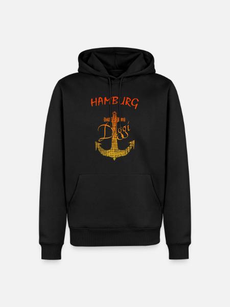 Hamburg - Männer Premium Bio Hoodie - Schwarz