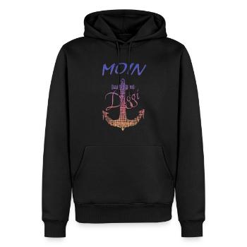 Anker Hamburg Diggi - Männer Premium Bio Hoodie - Schwarz - Vorne - Nico (187cm)