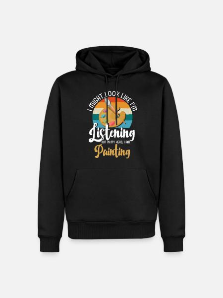 Maler Farbroller Farbe - Männer Premium Bio Hoodie - Schwarz