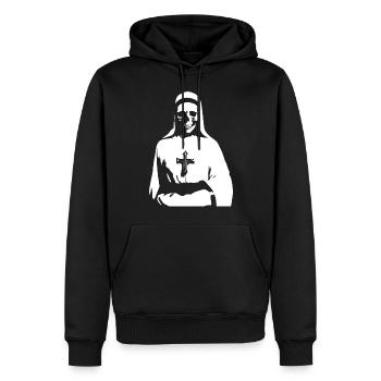 Der Reiz der Dunkelheit Unheilige Nonne, Gotik und Oc - Männer Premium Bio Hoodie - Schwarz - Vorne - Nico (187cm)
