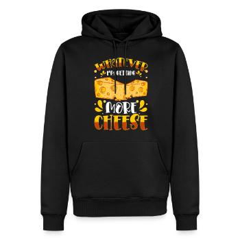 Matière grasse alimentaire du fromage - Sweat à capuche Premium bio Homme - noir - Devant - Nico (187cm)