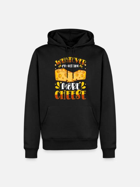 Käse Lebensmittel Fett - Männer Premium Bio Hoodie - Schwarz