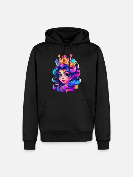 Princess with bright eyes - Men’s Premium Organic Hoodie - black