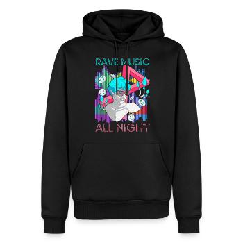 House Electro Dj - Männer Premium Bio Hoodie - Schwarz - Vorne - Nico (187cm)