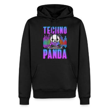 Rave Rave Musik Electro Abfeiern - Männer Premium Bio Hoodie - Schwarz - Vorne - Nico (187cm)