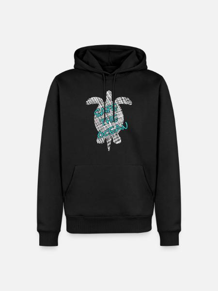 save the ocean, turtle, schildkröte - Männer Premium Bio Hoodie - Schwarz