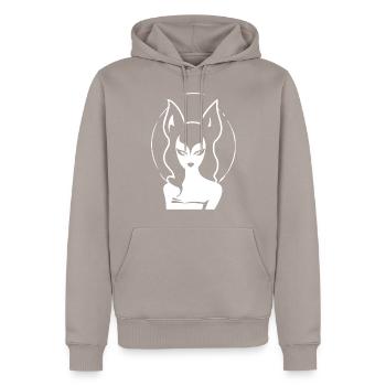 Gothic Girl Dark Fairytale Goth Occult Women Batc - Sweat à capuche Premium bio Homme - taupe - Devant - Nico (187cm)