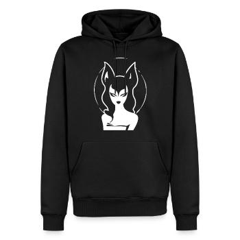 Gothic Girl Dark Fairytale Goth Occult Women Batc - Sweat à capuche Premium bio Homme - noir - Devant - Nico (187cm)
