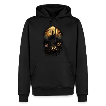Halloween grusel - Männer Premium Bio Hoodie - Schwarz - Vorne - Nico (187cm)
