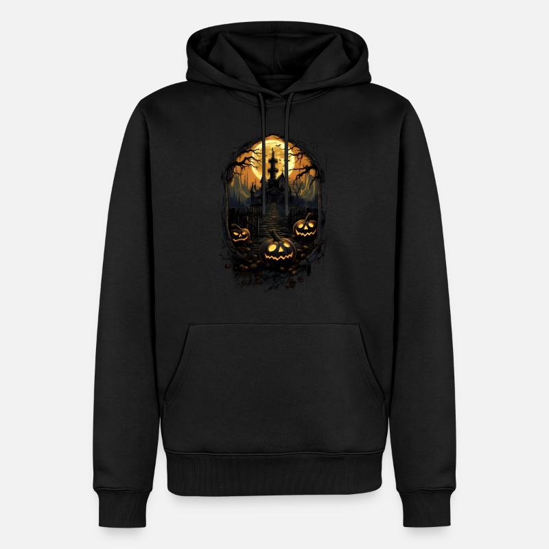 Horreur d’Halloween - Sweat à capuche Premium bio Homme - noir