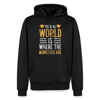 Monster creature disguise - Men’s Premium Organic Hoodie - black - Front - Nico (187cm)