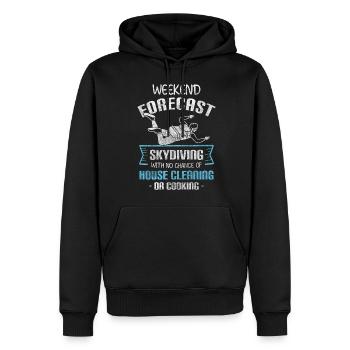 Parachute Sports Extrêmes Vol - Sweat à capuche Premium bio Homme - noir - Devant - Nico (187cm)