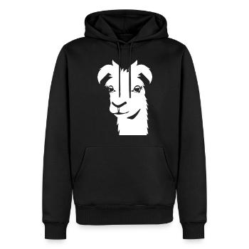 Funny Llama Silhouette Cheeky Fun Llamas - Men’s Premium Organic Hoodie - black - Front - Nico (187cm)