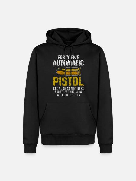 Waffe Pistole Waffenbesitzer - Männer Premium Bio Hoodie - Schwarz