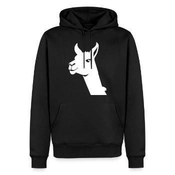 Drôle de lama Silhouette Cheeky Fun Lamas - Sweat à capuche Premium bio Homme - noir - Devant - Nico (187cm)