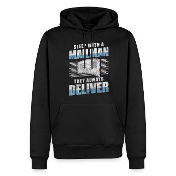 Briefträger Brief Beruf Paketzusteller - Männer Premium Bio Hoodie - Schwarz - Vorne - Nico (187cm)