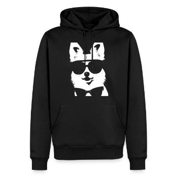 Chihuahua drôle portant des lunettes de soleil Chihuahuas - Sweat à capuche Premium bio Homme - noir - Devant - Nico (187cm)