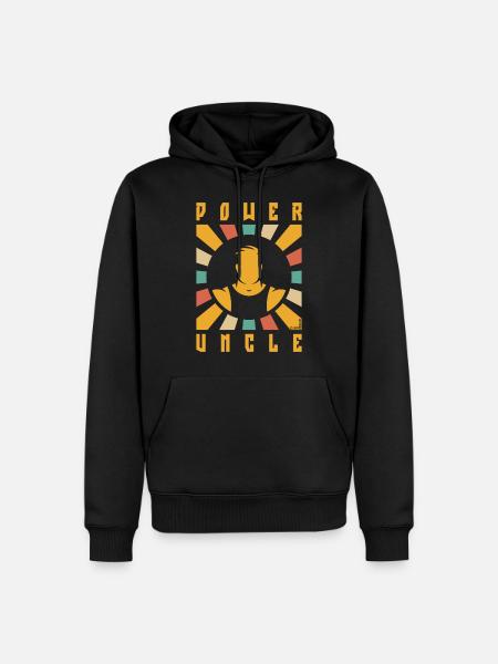 Power Uncle (Rays / 4C) - Men’s Premium Organic Hoodie - black