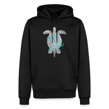 Save the Ocean Turtle Schildkröte - Männer Premium Bio Hoodie - Schwarz - Vorne - Nico (187cm)