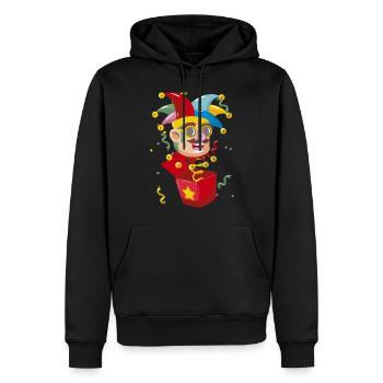 Clown Karneval Fasching Kostüm Umzug Feiern Narr - Männer Premium Bio Hoodie - Schwarz - Vorne - Nico (187cm)