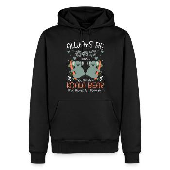Koala Bär Beuteltier Baum - Männer Premium Bio Hoodie - Schwarz - Vorne - Nico (187cm)