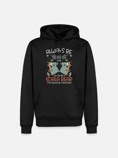 Koala Bear Marsupial Tree - Men’s Premium Organic Hoodie - black