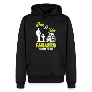 Dad and Son Farming - Männer Premium Bio Hoodie - Schwarz - Vorne - Nico (187cm)